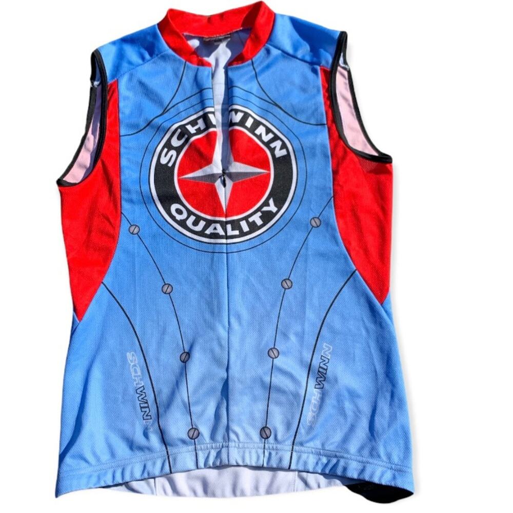 Schwinn Cycling Top Blue Red Black Size Medium